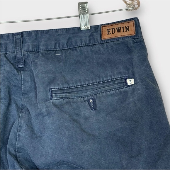 Edwin 55 Chino French Twill Pants 10 Oz Ultra Marine Mens W32 L33 Navy Blue - Picture 7 of 16